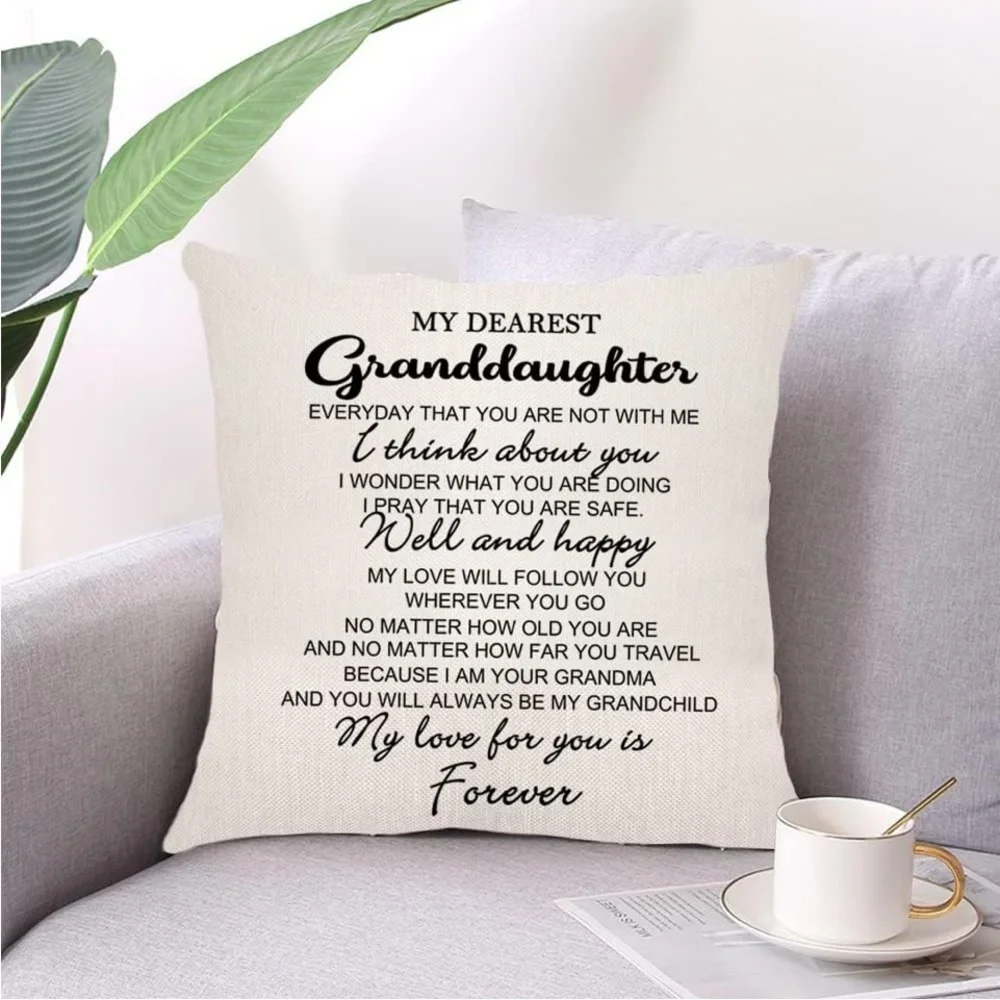 New Granddaughter Gifts from Grandma Pillow Covers Granddaughter no insert